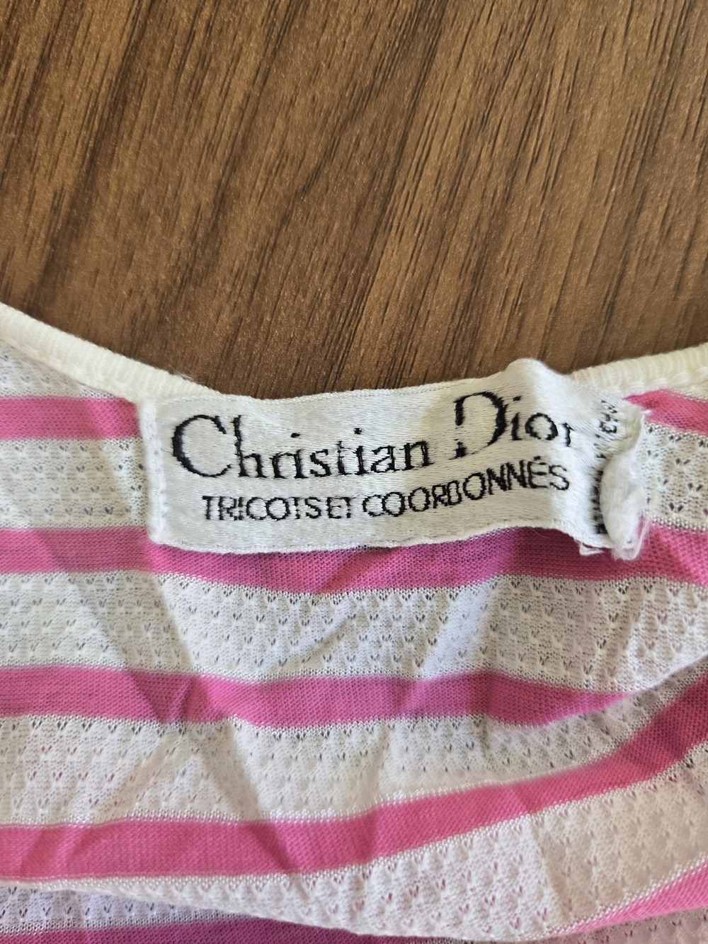 Vintage Christian Dior Pink & White Stripe Sleeveless Top
Authentic vintage Chri